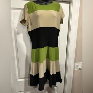 Green and Black Dress